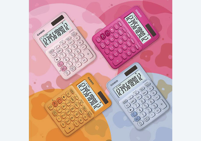 For New product Casio calculator MS-20UC pink cute business finance white-collar recommended fairy pet machine