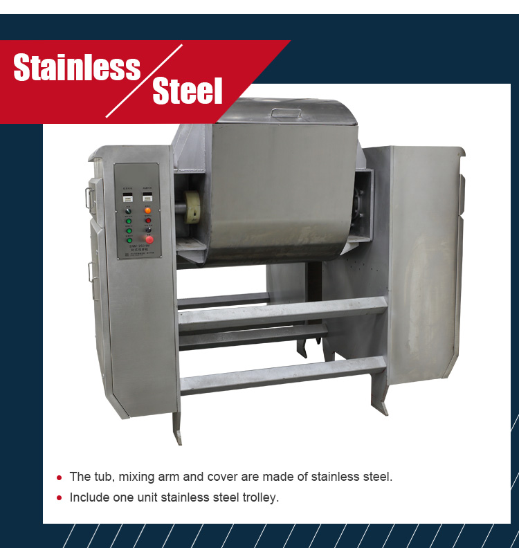 Electric Biscuit Mixing Machine , Industrial Horizontal Bread Mixing Machine