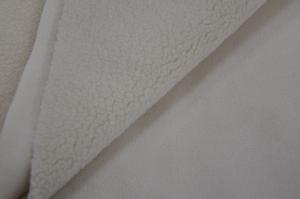 China BONDED FABRIC，FUR: SOLID SHERPA  SUEDE: COATING SUEDE 100%P wholesale