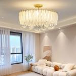 Creative Glass Feather Chandelier Modern Living Bedroom Kitchen Island Hanging