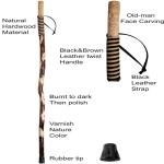 Outdoor Peach Wood Walking Cane , Straight Handle Wooden Walking Stick For Old
