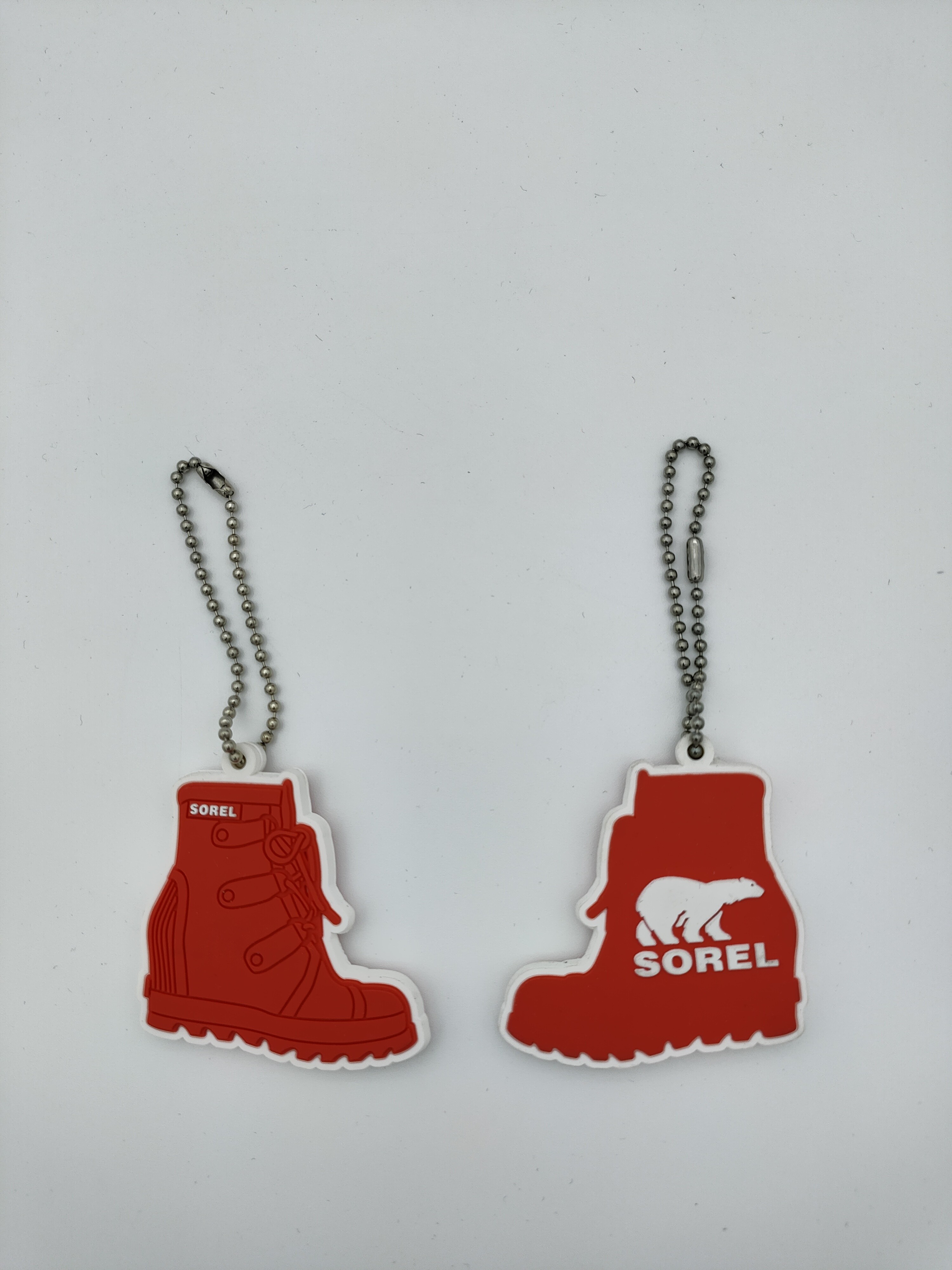 Sorel Shoes Shape Rubber Pvc Keychain 2D Design Decorative Doublesided