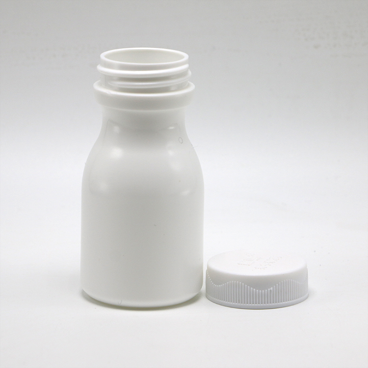 SCREW CAP Sealing Type 60mL Bowling Shape HDPE Plastic Bottle for Supplement Storage