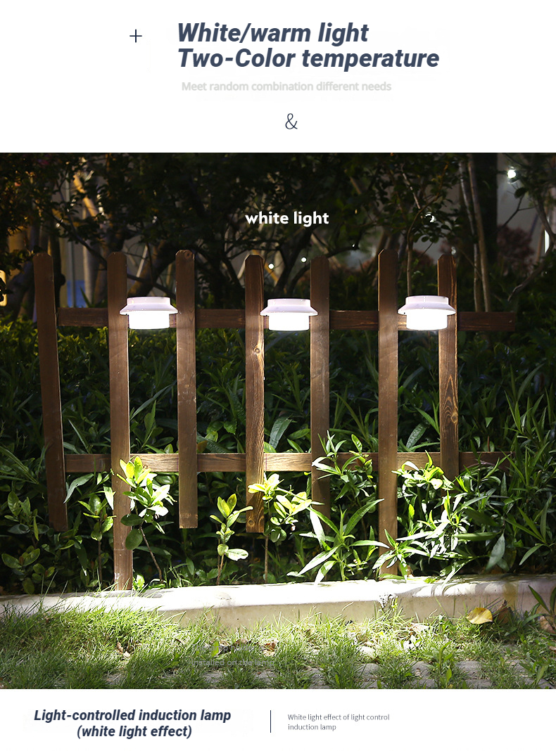 1.2V Input Voltage Solar Garden Light Outdoor Floor Lighting for Villa Fence Stairway