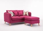 Combined Luxury Bedroom Furniture , Three Seater Modern Fabric Sofa Set