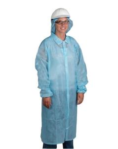 China 20gsm Non Woven Disposable Lab Coat With Velcro Closure wholesale