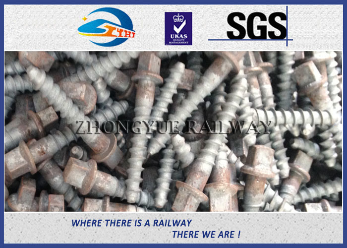 Oxide Black 4.6 Grade Railway Ss Series Sleeper Screw Spike With 35# Steel Material