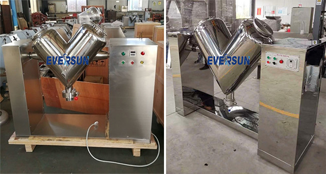 Multi Functional V Shaped Drum Mixer V Type Powder Mixer For Food Processing