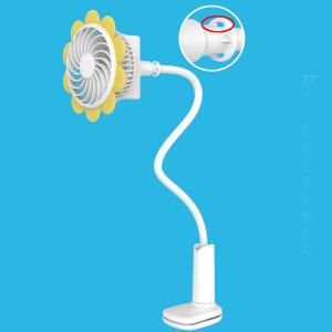 China Sunflower rechargeable clip on fan stroller mini clip on fan wholesale