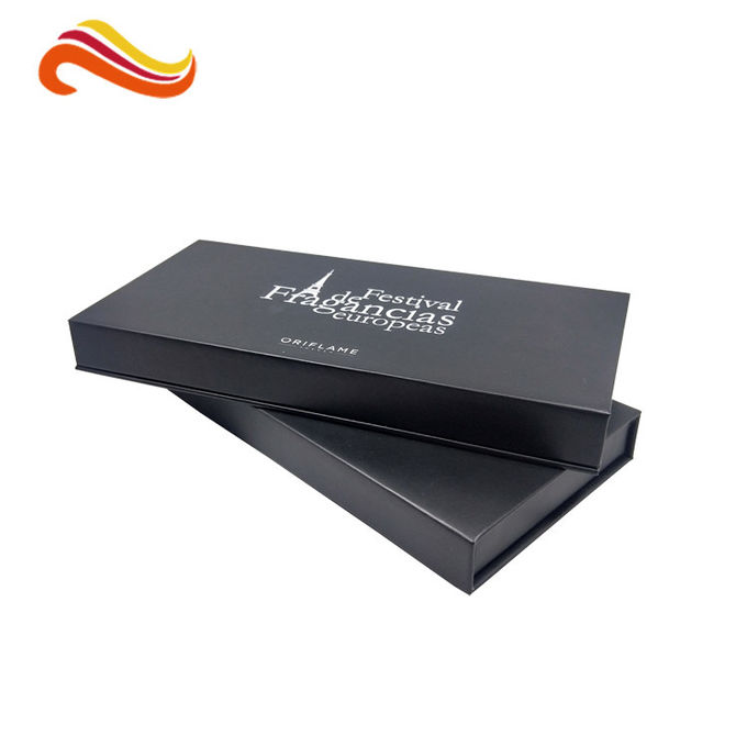 Black Custom Paper Packaging Box , Custom Printed Gift Boxes For Perfume Bottle