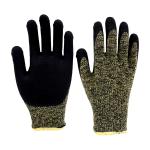 13 Gauge A4 Black Chloroprene Gloves Cut Resistant Neoprene Coated Gloves