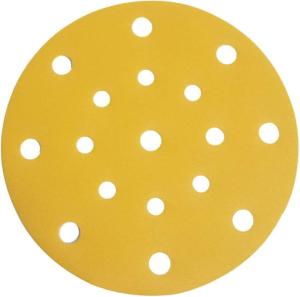 China Sandpaper 6inch 17hole Gold Sanding Discs Finishing for Woodworking or Automotive wholesale