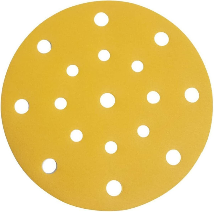 5" Gold Sanding Discs 8Hole Hook and Loop Sandpaper Woodworking or Automotive