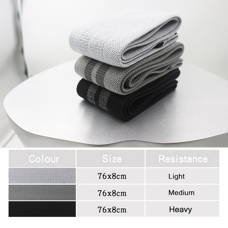 4mm Thick 18lbs Workout Fabric Resistance Bands Cotton Antitear
