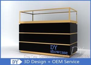 China Custom Jewelry Showcases With Large Storage In Black Painting wholesale