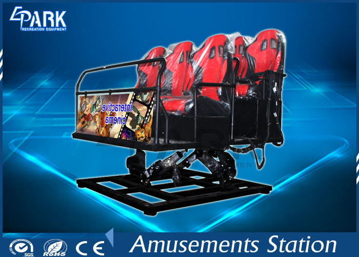 Truck Mobile Electronic 5D Movie Theater Simulator 2 Epson Projectors 6 Seats