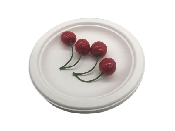 Food Grade Biodegradable Sugarcane Bagasse Plates Round Eco-friendly Food