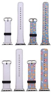 China Customized Leather Apple Watch Band Sublimation Watch Band Blanks wholesale