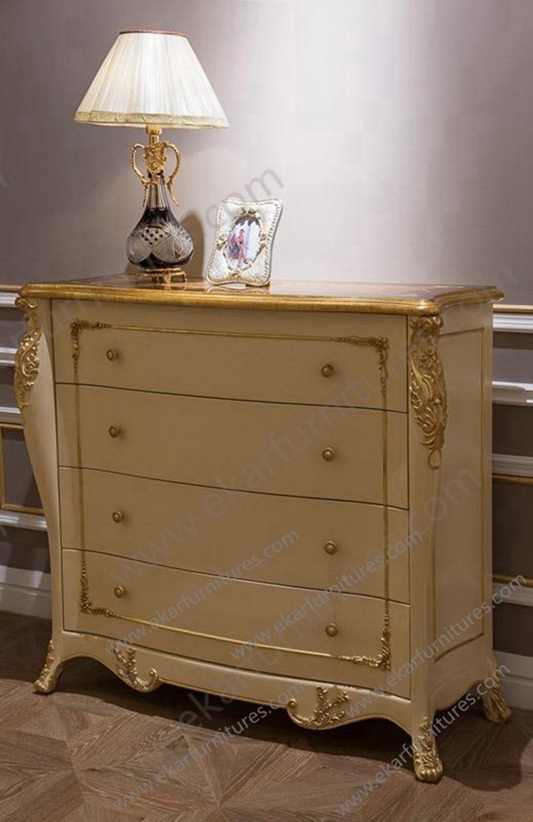 Ekar Furniture New Designs Wooden Chest of Drawers Bedroom Sets FW-133