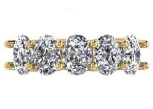 China Oval Diamond 18K Rose Gold Ring 6.43x 4.7x 3.03mm Size for Anniversary wholesale