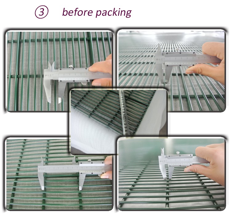 spiker style outdoor safety powder painted surface 358 welded security fencing