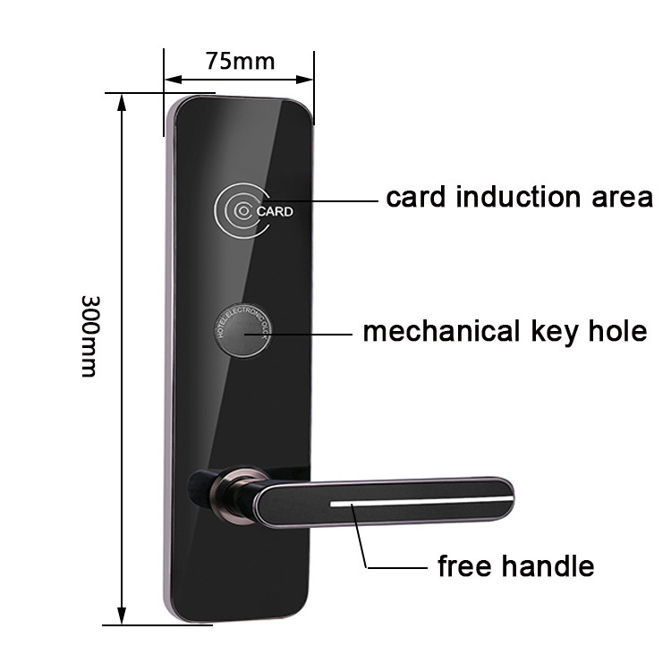 Thickness 38mm 48mm Card Key Door Lock With Free Management System