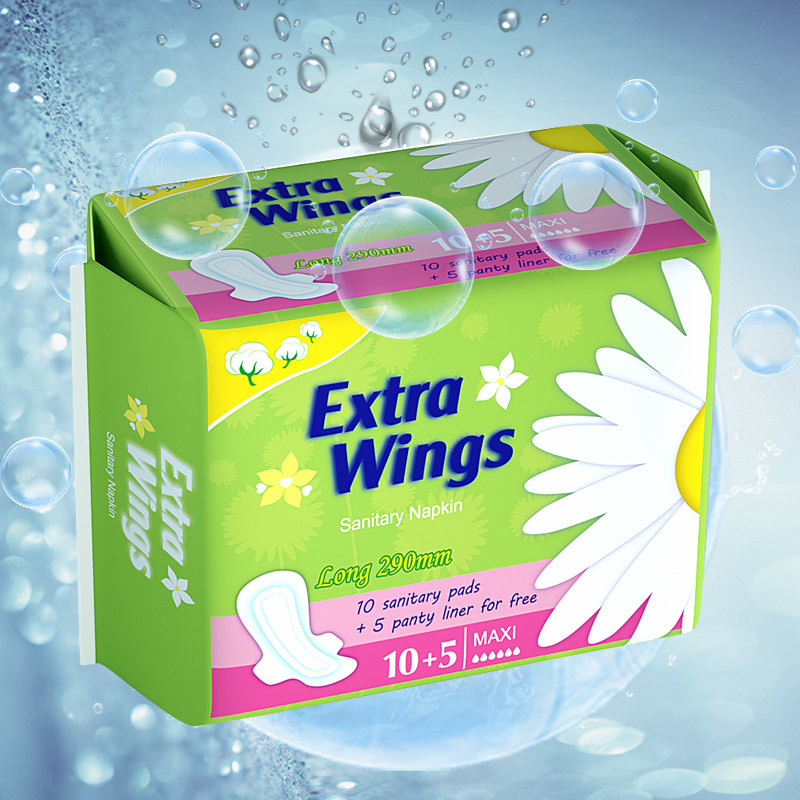 Disposable Ultra Absorbent Sanitary Pads 290mm Customized For Night Use