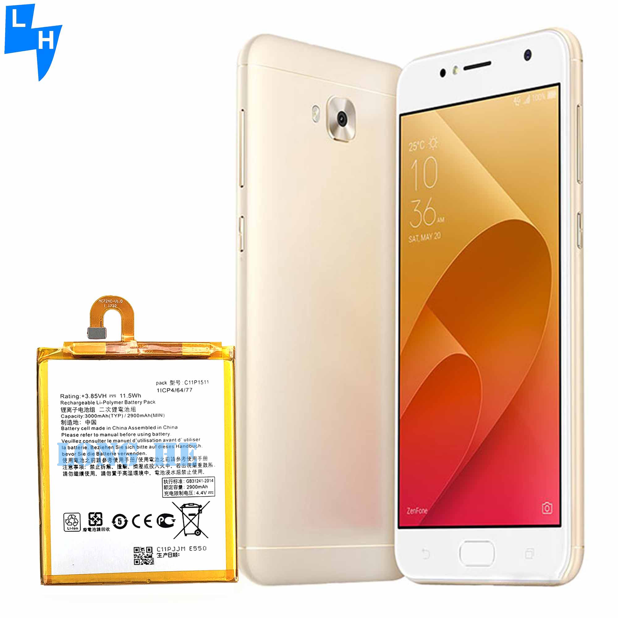 3000mAh C11P1511 Battery for ASUS Zenfone 4 Selfie ZD553KLZB553KL XOOLD X0OLDB Battery