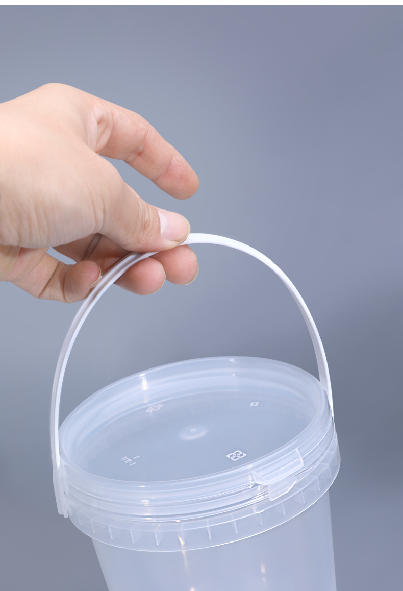 Customizable 1L-20L Clear Food Grade Snacks Milk Tea Packing Bucket With Lid for B2B