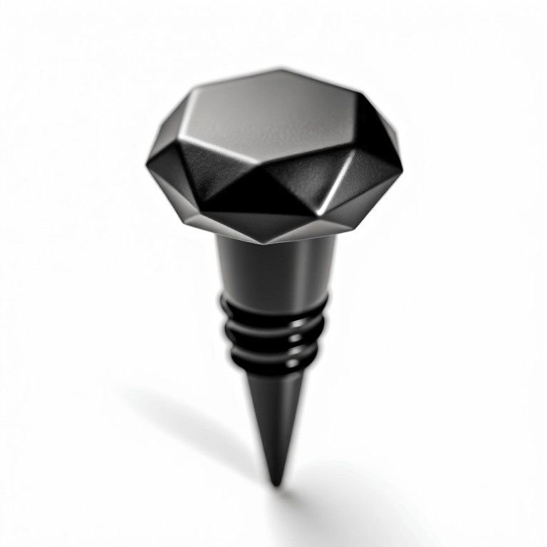 Abstract Metallic Wine Stopper Artistic Flowing Design