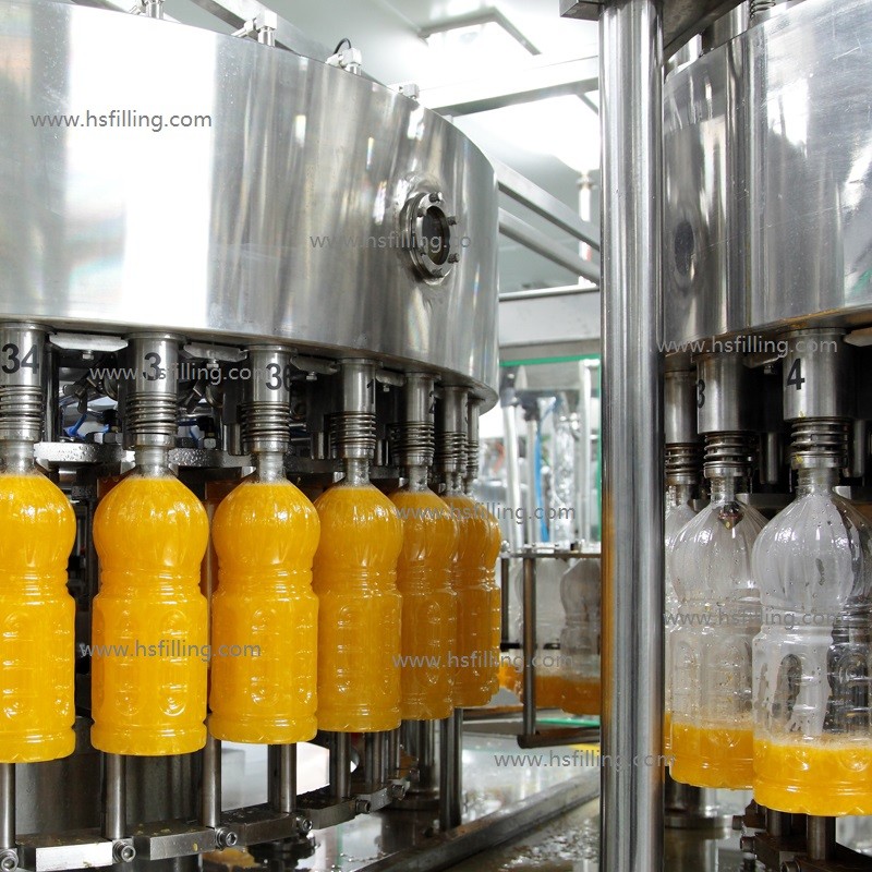 18000 Bottles/Hour 0.5L Juice Filling Machine automatic 4 in 1 pulp juice filling