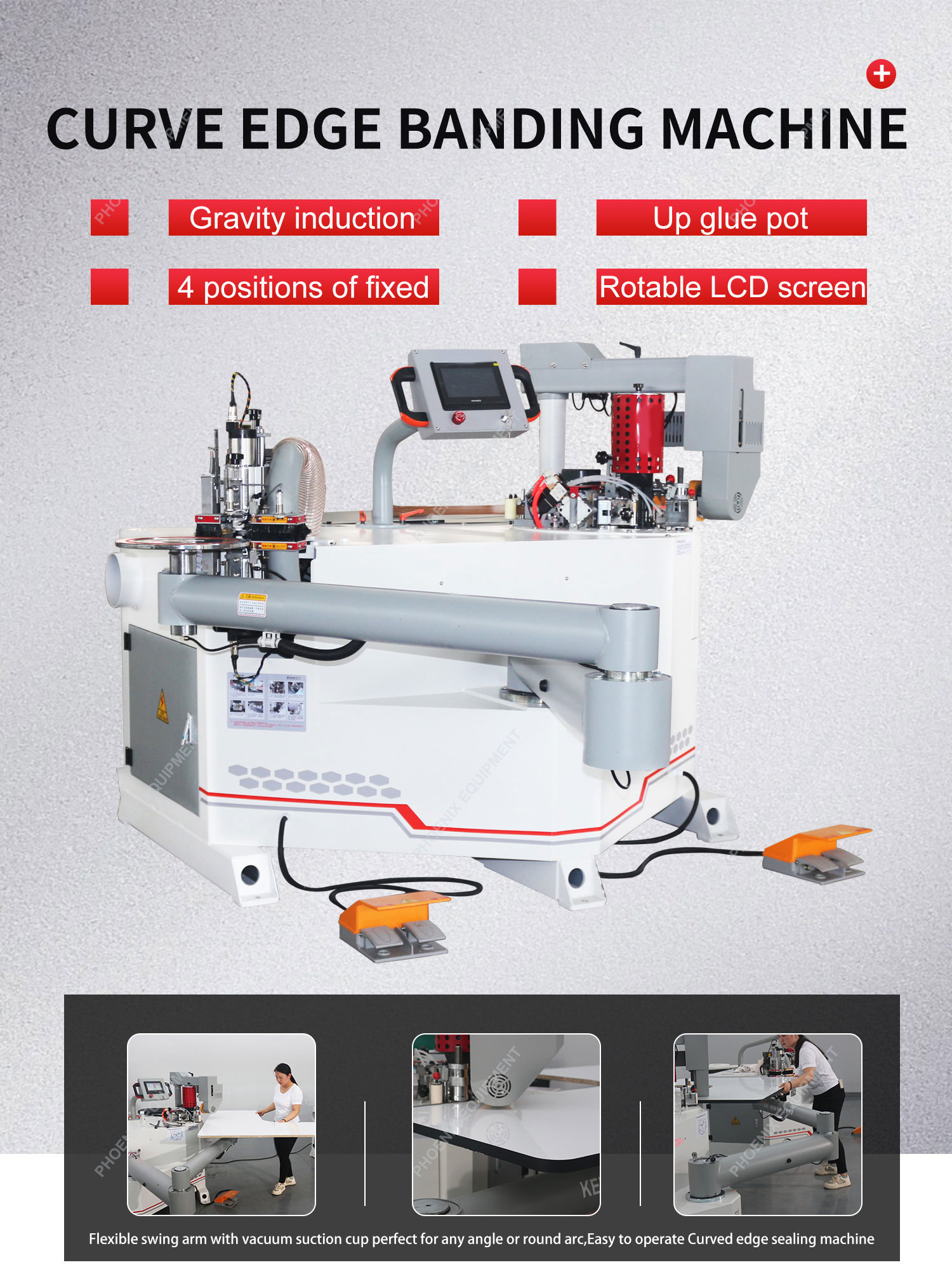Fully Automatic Arc Edge Banding Machine with 12m/min Speed and Flexible Folding Arm