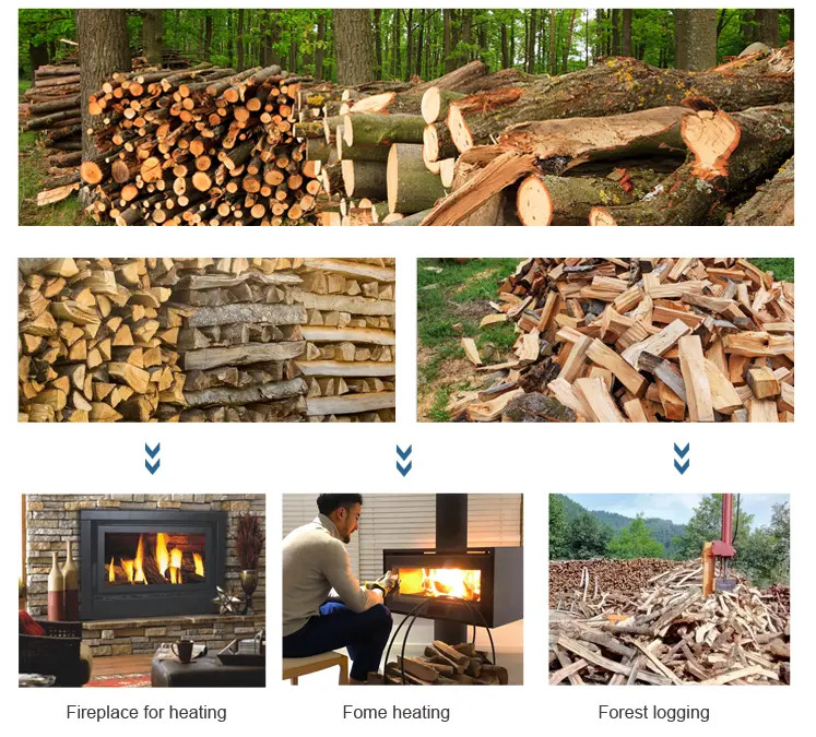15KW Horizontal Hydraulic Electric Log Splitter Automatic Tree Wood Log Splitter