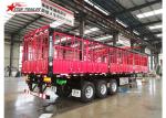 Cargo Stake Side Wall Semi Trailer 60T Heavy Duty Load