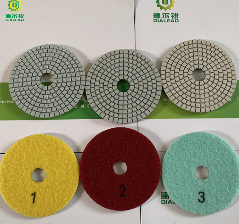 Diamond Resin 3 Step Polishing Pad for Marble Granite Quartz Porcelain Tile