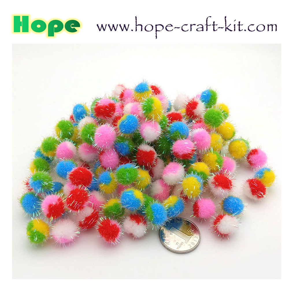 2~4 colours soft Pom pom ball for hobbies and children kids DIY hand-crafted material