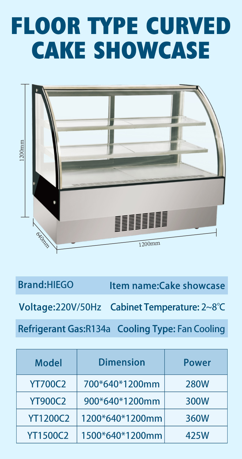 310l 390l Counter Top Cake Display Chiller Stand Refrigerator Table Top Cake Showcase 530l
