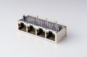 China Magnetic Surface Mount RJ45 Jack 4 Port wholesale