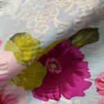 Printed Seersucker Polyester Microfiber Fabrics 75DX150D Anti Bacteria
