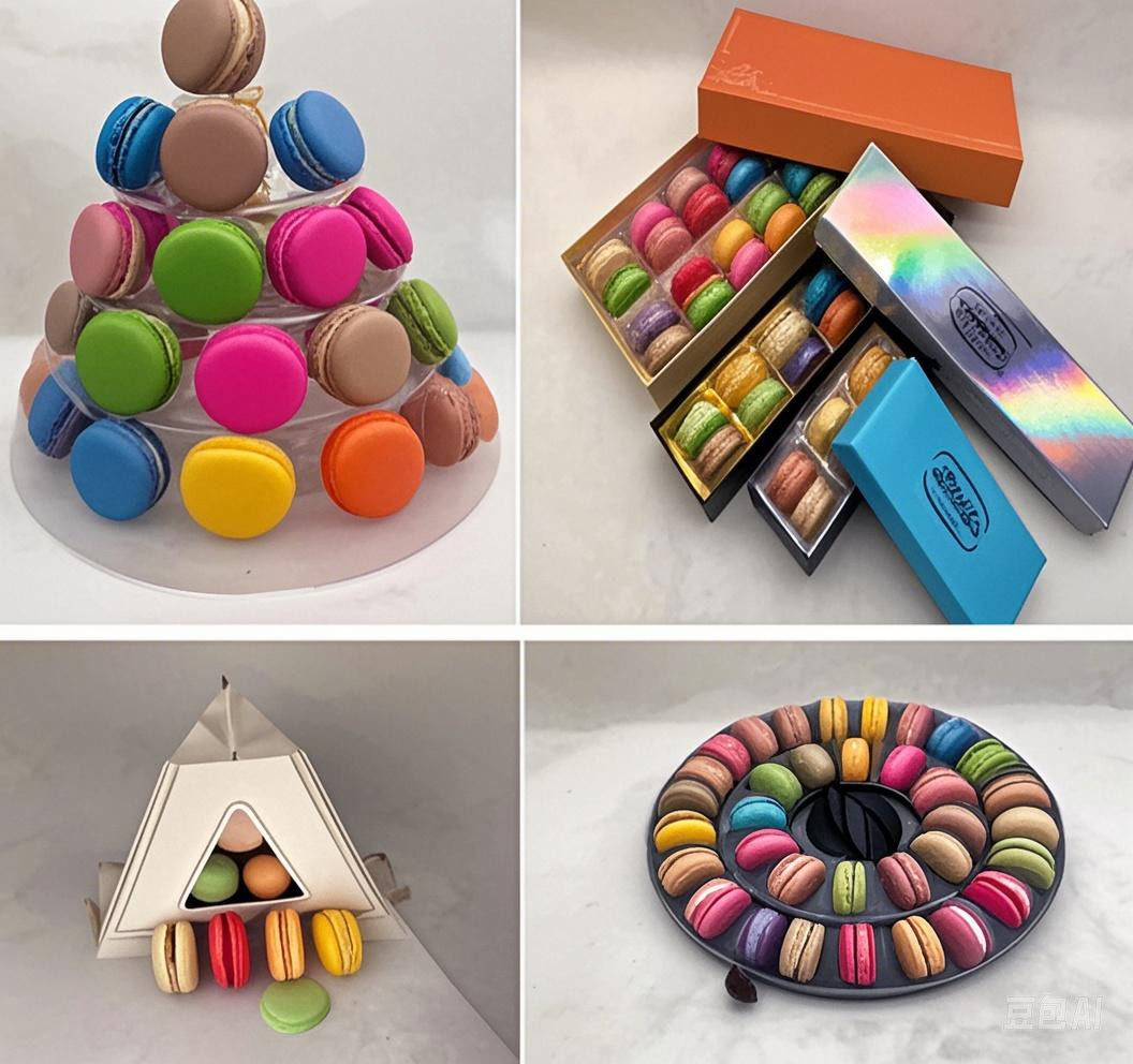 33 Grain Macaron Carton Packaging Display Stand Macaron Tray