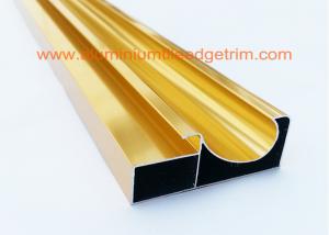 China Electrophoretic Coated Gold Aluminium Cabinet Door Profiles 0.4mm-20mm Thickness wholesale