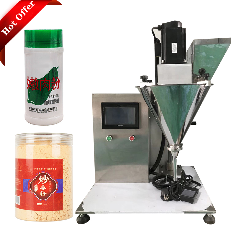Auger Filler Weighing Semi Automatic Bottle Filling Machine SUS 316 5.7in Screen