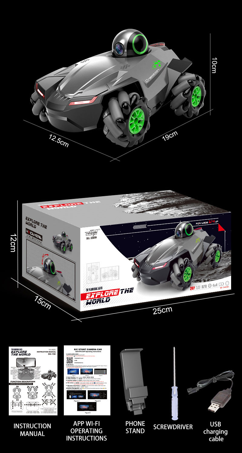 Take Your Outdoor Play to the Next Level with 720P HD Video Transmission RC Stunt Car