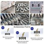 Car Bumper Metal Scrap Shredder Tyre Dual Shaft Shredder Machine