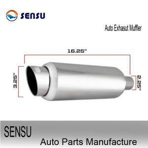 China Rustproof 3 Inch Stainless Steel Muffler Universal Exhaust Silencer Ss201 wholesale