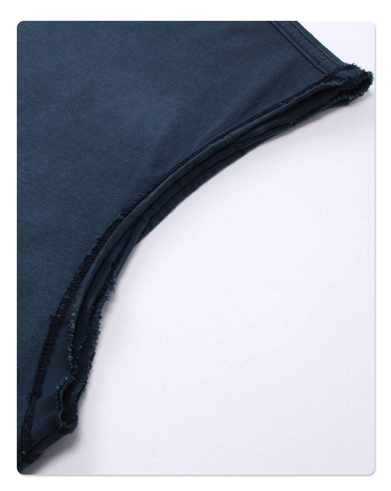 Breathable Hip Hop Style Oversized Cropped Sleeveless T Shirt Vest for Men Vintage