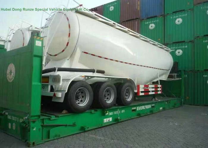 Bulk Cement Tank Semi Trailer For Transportation , Tanker Truck Trailer 40cbm Capaciy