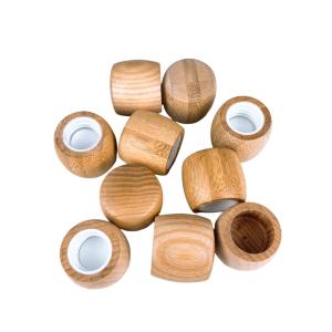 China Bamboo Wooden Screw Cap Leakage Proof 18mm 20mm 24mm 28mm wholesale