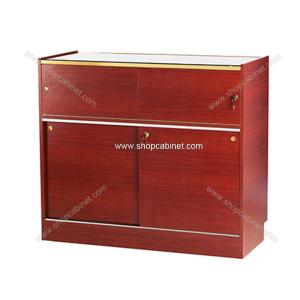 China floor standing wooden clothes display racking unit wholesale
