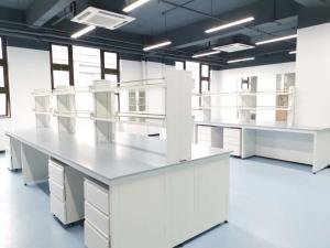 China Epoxy Resin Lab Furniture ountertops for Center Bench / Blue Color wholesale